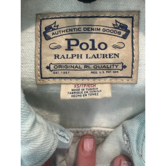 Polo RL | Women’s Vintage inspired Denim Trucker Jacket | stonewashed | Size XS - Picture 9 of 14